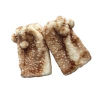 Cartoon Deer Balaclava Hat & Furry Leg Warmers Set, Cute Animal Cosplay Costume with Lace Edge for Photo Props。 (Hat)