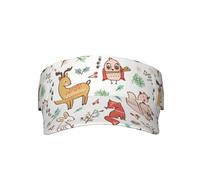 Cartoon Deer Fox Hedgehog Visiera Parasole Cappello Uomo Donna Berretto Estivo da Spiaggia Visiere Sportive per la Corsa in Bicicletta Pesca