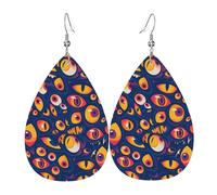 Cartoon Devil Eyes Orecchini In Pelle Moda Orecchini Penzolare Pendenti Per Carnevale Decorazioni