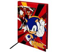 CARTOON Diario scuola Sonic e Dottor Eggman agenda 10 mesi per bambini scuola primaria elementari medie (Rosso)