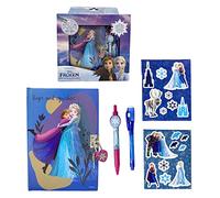CARTOON Diario segreto Frozen per bambini con accessori, 2 penne, adesivi, lucchetto con 2 chiavi