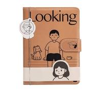 Cartoon Diary Book - Taccuino con chiusura magnetica, diario di scrittura carina | 96 fogli Skeck Organiper Pad, Decorativo Memo Pianificazione Binder Per Le Donne Gilles Lavoro College Scuola Casa