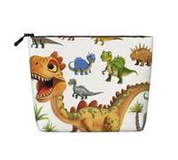 Cartoon Dinosaur Immagini Stampato Viaggio Trucco Bag Imitazione Lino Cosmetici Borse Cosmetiche Impermeabile Cosmetico Organizzatore per le