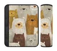 Cartoon Dogs Face Lines Cute 2 Pack cuscino cintura di sicurezza protegge collo e spalle per borsa accessori para carro