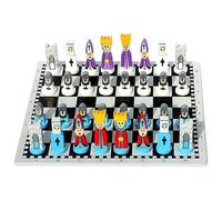 Cartoon Doll Chess - Portable Educational Board Game, Travel Strategy Toy per il classico kit di scacchi | Gioco di sviluppo delle abilità per bambini per adulti in classe festeggiate per le vacanze G