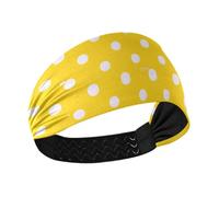 Cartoon Dot Giallo no slip moda delle donne fasce Elastico testa per le donne per la corsa uso quotidiano Yoga vinchas para el cabello de mujer