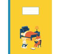 Cartoon Dot Grid Notebook - Cute Phone Sleeping with Animals Reading |Punktkariertes Notizbuch - Süßes Tiere: Kawaii 5mm Dot Grid Journal (0.2 inch)