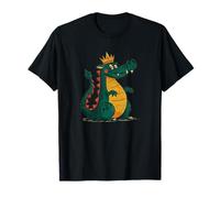 Cartoon Dragon Costume con Corona per Gli Amanti del Regno Maglietta
