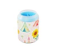 Cartoon Dreamy House Castle Rondella per piedi del cane portatile con spazzola morbida per massaggio Kit di pulizia dei piedi degli animali domestici pulisce delicatamente le zampe dopo le passeggiate