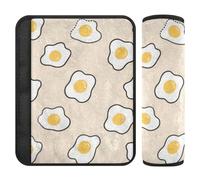 Cartoon Egg Beige 2 Pack Cintura di sicurezza Tracolla Cuscino Stop cintura di sicurezza Taglio nel collo per camion accessori para carro