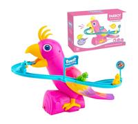 Cartoon Electric Scalesine - Traccia della gara di dinosauro, luci e suoni | Playset 'avventura in mobile a rotazione, figure in movimento di colore brillante, giocattolo di attività d