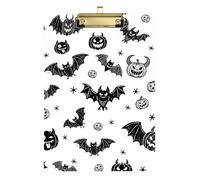 Cartoon Evil Black Halloween pipistrello mostro impermeabile appunti impermeabile per infermieristica Student Trade Quest Dimensioni 9 x 12.5 Tabla para escribir con Clip