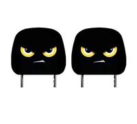 Cartoon Eyes Auto copri coperture da 2 pacchetti e divertenti protezioni per sedili anteriori auto con graziosos arredamento di grandi occhi, coperte di riposo a testa in forma e tratto morbido