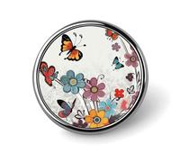Cartoon Farfalla Fiori Distintivo Rotondo Carino Spilla Cappelli Giacche Decorazione Personalizzata Spilla Abbigliamento Gioielli Accessori per Festa di Nozze Regalo