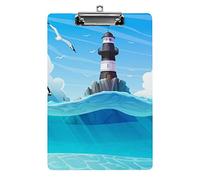 Cartoon Faro Mare Appunti Formato A4 Divertente Estetico Lavoro Studiare Lettera Lavagna per Appunti Standard 12,5×8,5 in Pannello rigido per Aula Scolastica Bambini che scrivono Disegni