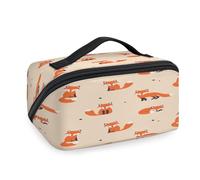 Cartoon Fox Carino Viaggio Trucco Borse per Donne Uomini Ragazze Ragazzi Fox Wash Pouch Bag Portatile Toiletry Cosmetici Toiletries Organizer Doccia Bag