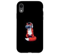 Cartoon Fox Gamer in VR Headset Giocoso Nerd Custodia per iPhone XR