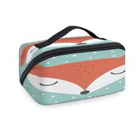 Cartoon Fox Travel Makeup Bags per donne uomini ragazze ragazzi carino volpe sacchetto di lavaggio borsa portatile articoli da toeletta cosmetici cosmetici organizzatore doccia borsa