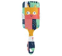 Cartoon Funny Animals Colorful Plaid spazzola per capelli antistatica per le donne Progettato spazzola asciutta bagnata per capelli sottili con manico ergonomico cepillo para pelo rizado