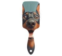 Cartoon Funny Doberman Pinscher Dog spazzola antistatica massaggio per capelli Progettato massaggiatore testa per tutti i tipi di capelli con manico ergonomico cepillo para definir rizos