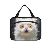 Cartoon Funny LaPerm Cats Fear Hanging Kit per gli Uomini con gancio, Designer Unisex Toiletry kit per Crociera Viaggio Palestra bolsos para Hombre L