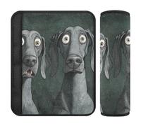 Cartoon Funny Weimaraner Cani Paura 2 Pack cintura di sicurezza pad Più Comfort di guida per il camion funda para cinturón de carro