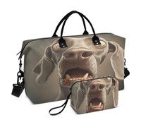 Cartoon Funny Weimaraner Dogs Fear Oversize Travel Duffel Bag Carry on Weekender Pernottamento Borsa Grande Borsa da Palestra con Cinghia Regolabile per Allenamento Grande Capacità bulto para viajar