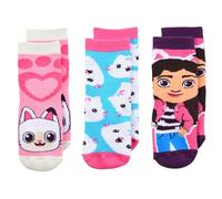 CARTOON Gabby's Dollhouse Set 3 Paia Calzini Antiscivolo Bambina Cotone
