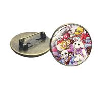 Cartoon Game Undertale Spille Senza Papiro Frisk Asriel Flower Time Gem Spilla Anime Badge Vestiti Zaino Ornamento, Vetro