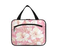 Cartoon Gar Light Peach appeso toilette borsa da viaggio per le donne con gancio, borsa portatile di design con scomparti per gli elementi essenziali da viaggio estuches para maquillaje M, cartone