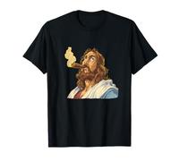 Cartoon Gesù Cristo con Fumo Sigaro Costume Maglietta