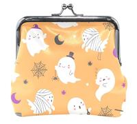 Cartoon Ghosts Orange Borse e Borse da donna con fibbia bacio per cambio portafoglio per ragazze, Cartoon Ghosts Orange, UNITALLA Classic, Cartoon Ghosts Orange, UNITALLA Classic, Cartoon Ghosts