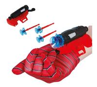 CARTOON Guanto Lancia Ragnatele Spiderman Bambino con 3 Ventose Accessorio Costume Supereroe Stile Ragno Gioco Scenografico per Carnevale Feste a Tema Compleanni Cosplay e Giochi di Ruolo