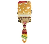 Cartoon Hamburger Gattino spazzola per capelli amichevole per asciugare il colpo Progettato cuoio capelluto massaggiatore spazzola per tutti i tipi di capelli con manico ergonomico cepillo para