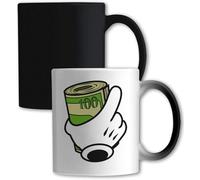 Cartoon Hands Money Moves Cash Money Money Colore Cambia Tazza Bianco