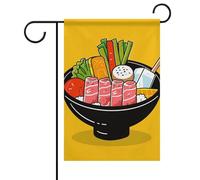 Cartoon Hotpot Doodle Summer Garden Flag Double Sided 30,5 x 45,7 cm Yard Flags Primavera Sunshine Garden Bandiere Stagionale Benvenuto Outdoor Bandiera Decorazione