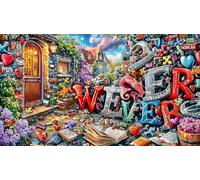 Cartoon image mixed graffiti Puzzle 1000 pezzi - Gioco educativo difficile & Stimolante Regalo per adulti e bambini 75x50/1000pcs