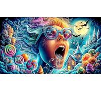 Cartoon image mixed graffiti Puzzle 1000 pezzi in carta riciclata - Gioco estremamente difficile per adulti Attività domestica 38x26/1000pcs