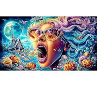 Cartoon image mixed graffiti Puzzle 1000 pezzi in carta riciclata - Gioco per la famiglia stimolante Gioco educativo per adulti 38x52/1000pcs