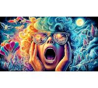 Cartoon image mixed graffiti Puzzle 1000 pezzi per adulti e bambini - Gioco estremamente difficile & Stimolante Idea regalo perfetta 38x52/1000pcs