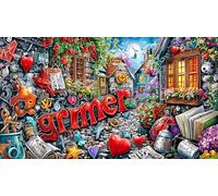 Cartoon image mixed graffiti Puzzle 1000 pezzi - Regalo divertente Idea regalo perfetta Decorazione murale per adulti 38x52/1000pcs