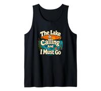 Cartoon Lake Life Pesca Campeggio Il Lago Chiama E I Canotta