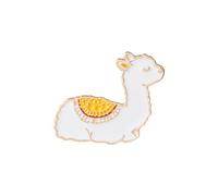 Cartoon Lama Smalto Cute Alpaca Styling Badge Spille Pin per donna Uomo Bel processo