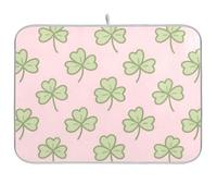 Cartoon Leaf Rosa Riutilizzabile Piatto di asciugatura mat 18x24 Rettangolo Grande controsoffitto Protector mat Decorativo Home Decor Essentials