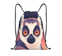 Cartoon Lemur Space Sacca Stringa Borsa Coulisse Pieghevole Zainetto per Shopping Scuola Yoga 36X42Cm