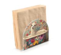 Cartoon Llama Retro Vasca da bagno acrilico ristorante portatovaglioli per bagno, ristorante autoportante portatovaglioli per panno decorazione domestica per bagno, ristorante