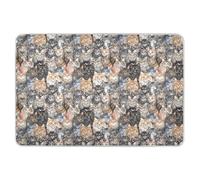Cartoon Maine Cooncats - Tappetino per pannolini, riutilizzabile, impermeabile, lavabile, per bambini, adulti, animali domestici, 132 x 86,4 cm (lunghezza x larghezza), colore: argento