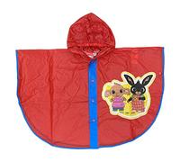 CARTOON Mantellina Pioggia Bing e Sula, Impermeabile, Mantella, Antipioggia, Antivento, in PVC, per Bambini, 5/6 Anni, Rosso - Q04600MC