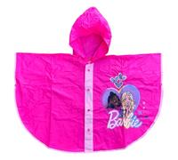 CARTOON Mantellina pioggia per bambini,per Barbie fan, impermeabile in PVC con cappuccio antivento (IT, Età, 5 anni, 6 anni, Regular, Standard, Fucsia)