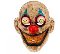 CARTOON Maschera da clown con occhi spalancati accessorio per costumi e travestimenti di halloween carnevale feste a tema